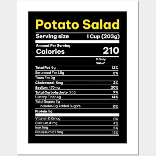 Potato Salad Nutrition Posters and Art